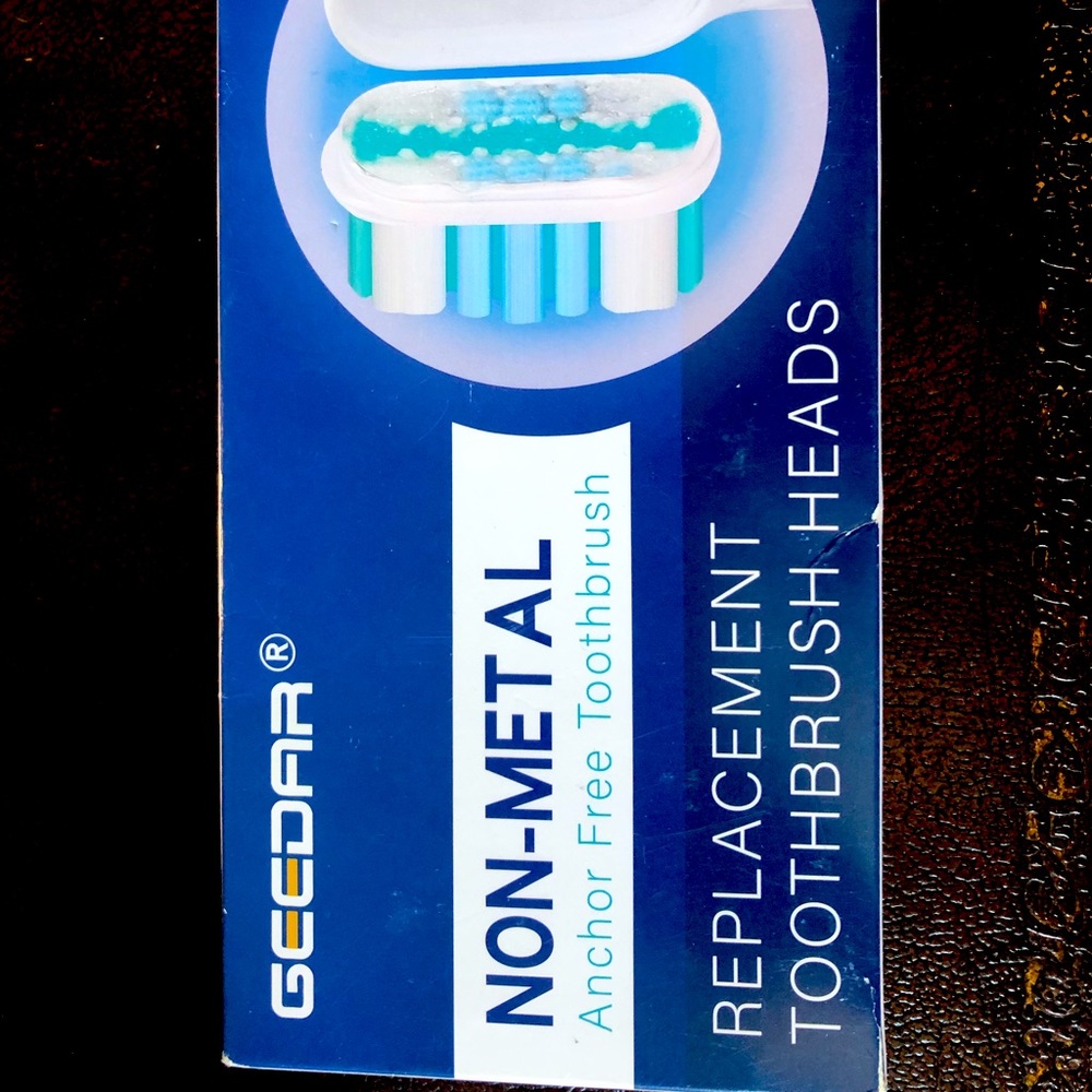 Geedar non metal replacement toothbrush heads